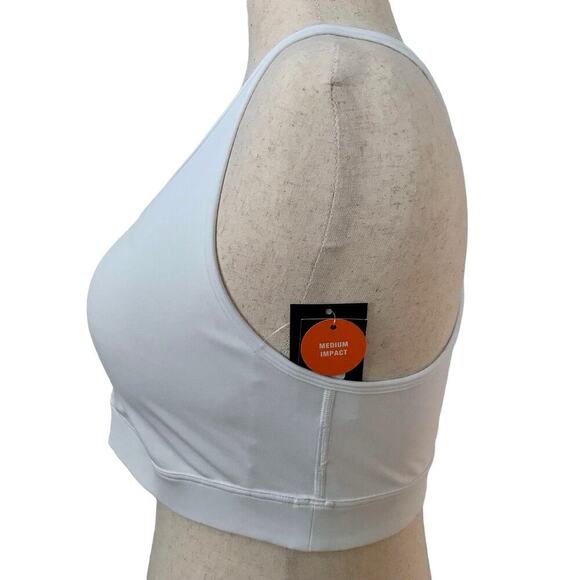 Ideology NWT White Sports Bra Women 2X - Picture 4 of 11